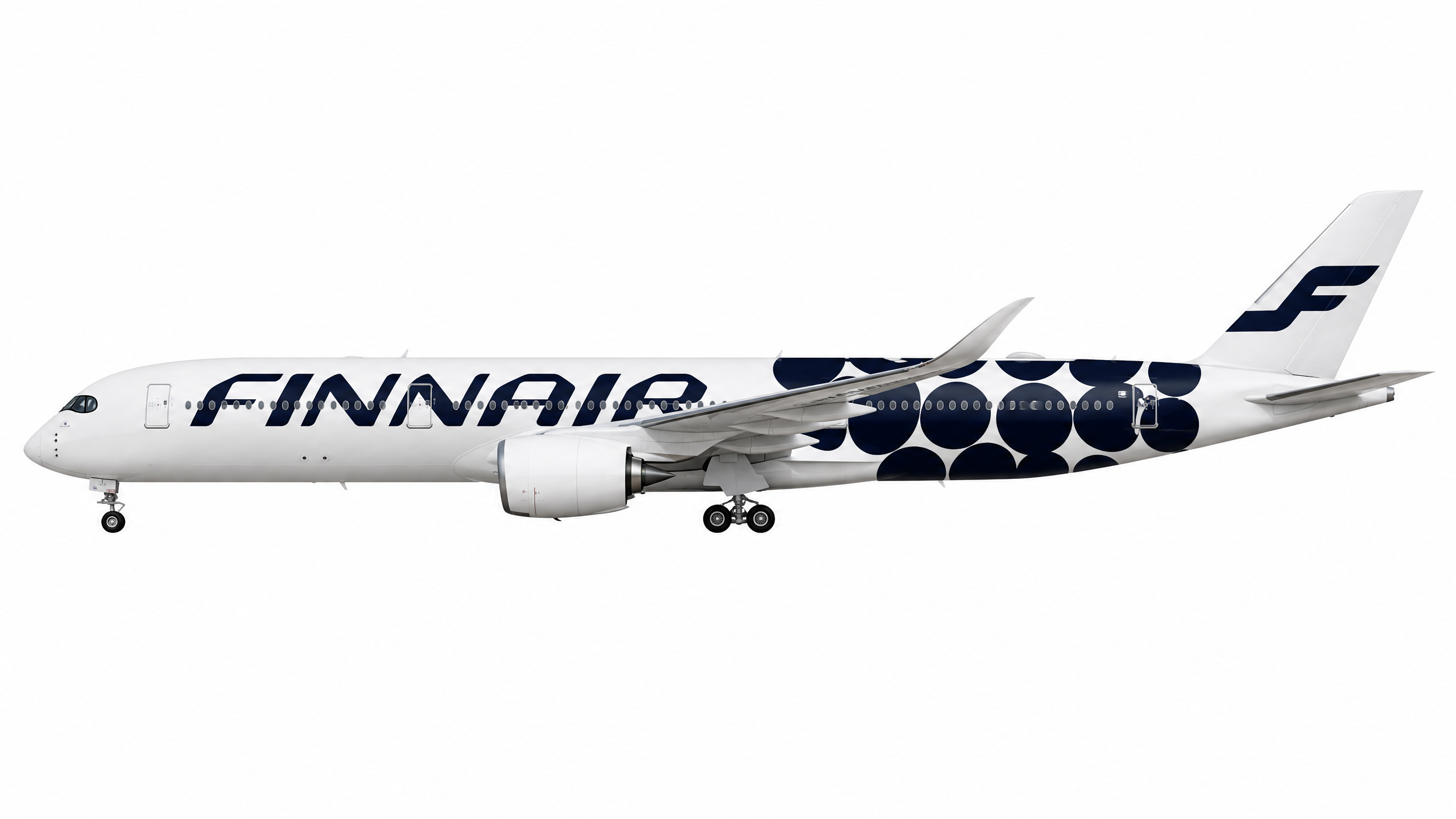 Airbus A350-900 in Finnair unique Marimekko Kivet livery