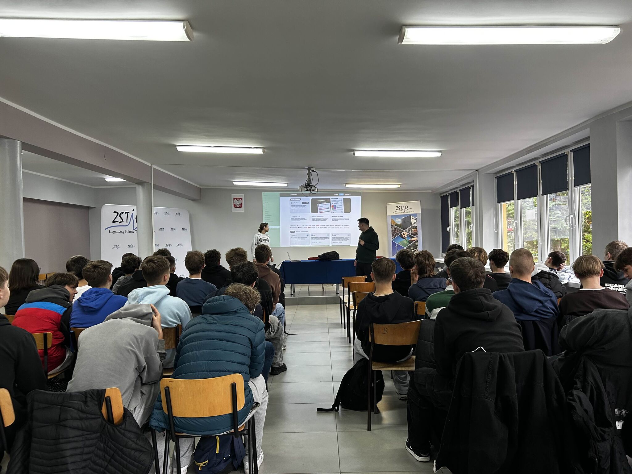 Spotkanie z uczniami w ZSTiO w Kędzierzynie-Koźlu photo 1