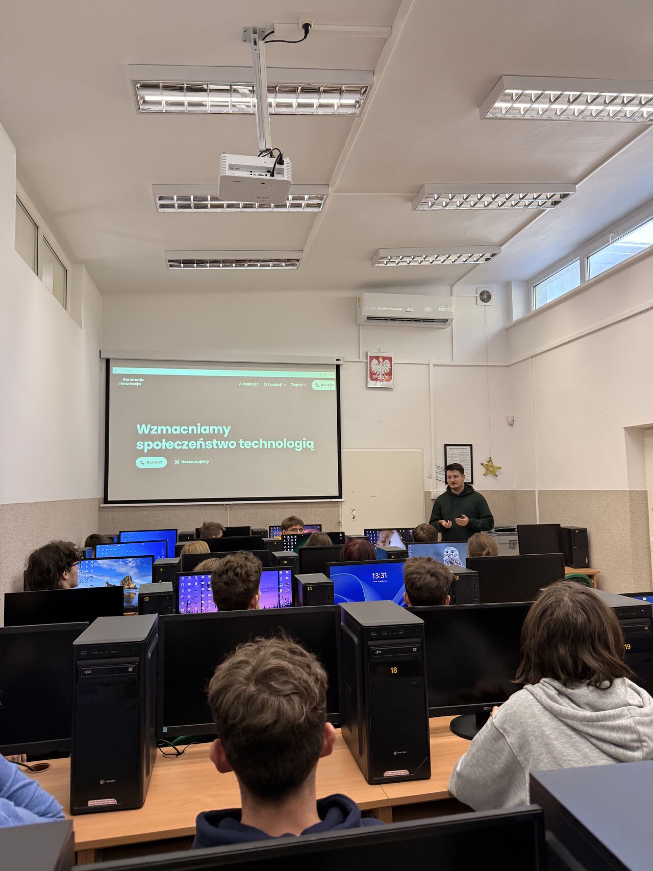 Spotkanie z uczniami w ZST Puławy photo 1